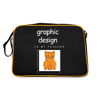 Designer Graphic Designer Graphic Designer Artist - Retro Bag - black/gold - Back