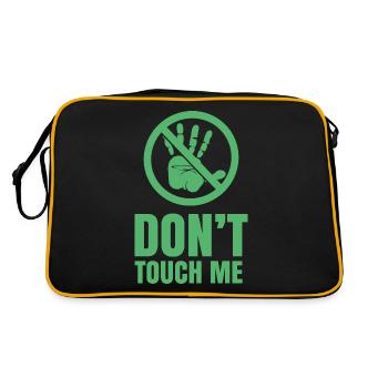 Ne me touche pas Ne touche pas Les Mains Chemin Drôle - Sac Retro - noir/or - Dos
