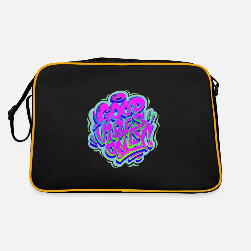 Vibes Only Graffiti Retro Tasche