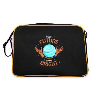 Future looks bright Convinced or optimistisc - Retro Bag - black/gold - Back