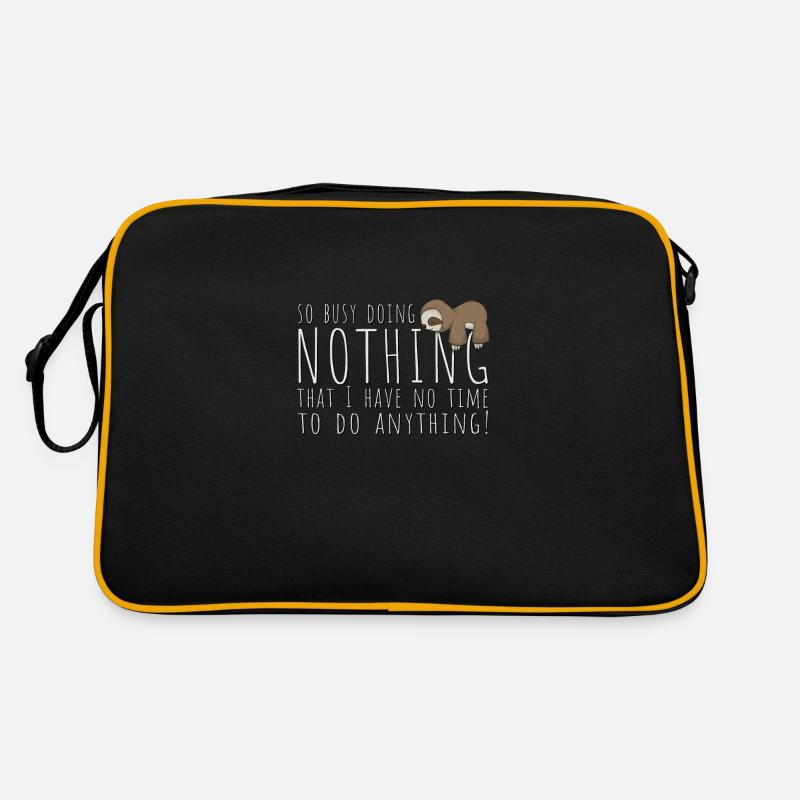 So Busy Doing Nothing Kawaii Sloth Doing Nothing Retro Bag