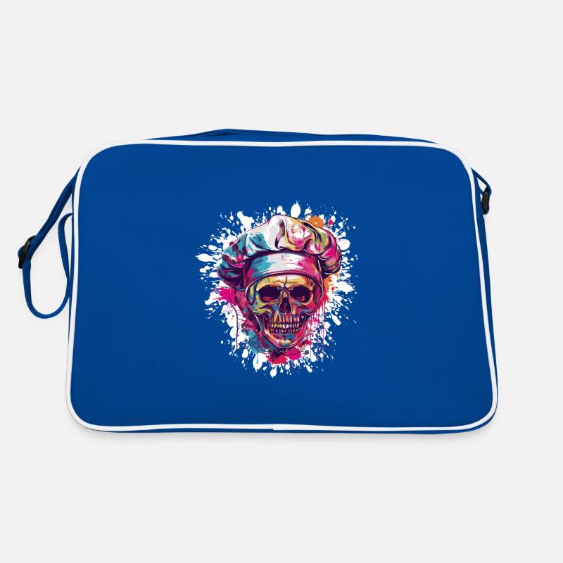 Chefkoch Totenkopf Retro Tasche