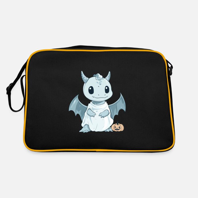 Drache Halloween Lustig Geist Retro Tasche