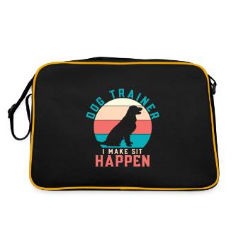 Conception de formation de chien pour entraîneur de chien Cool Dog-Wa - Sac Retro - noir/or - Dos