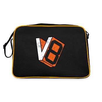 Conception de moteur V8 cylindres pour les fans de muscle car - Sac Retro - noir/or - Dos
