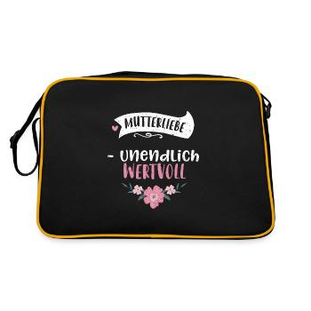 Mother's love - infinitely valuable - Retro Bag - black/gold - Back