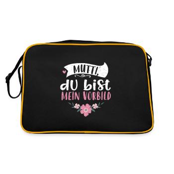 Mom, you're my role model - Retro Bag - black/gold - Back