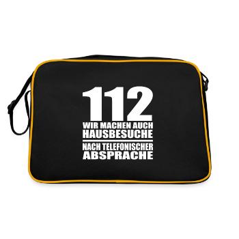 Feuerwehr - Retro Tasche - Schwarz/Gold - Hinten