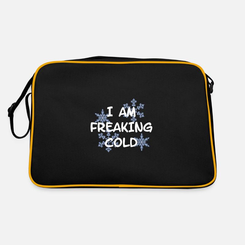 MIR IST FREAKING KALT COLD - Retro Tasche - Schwarz/Gold