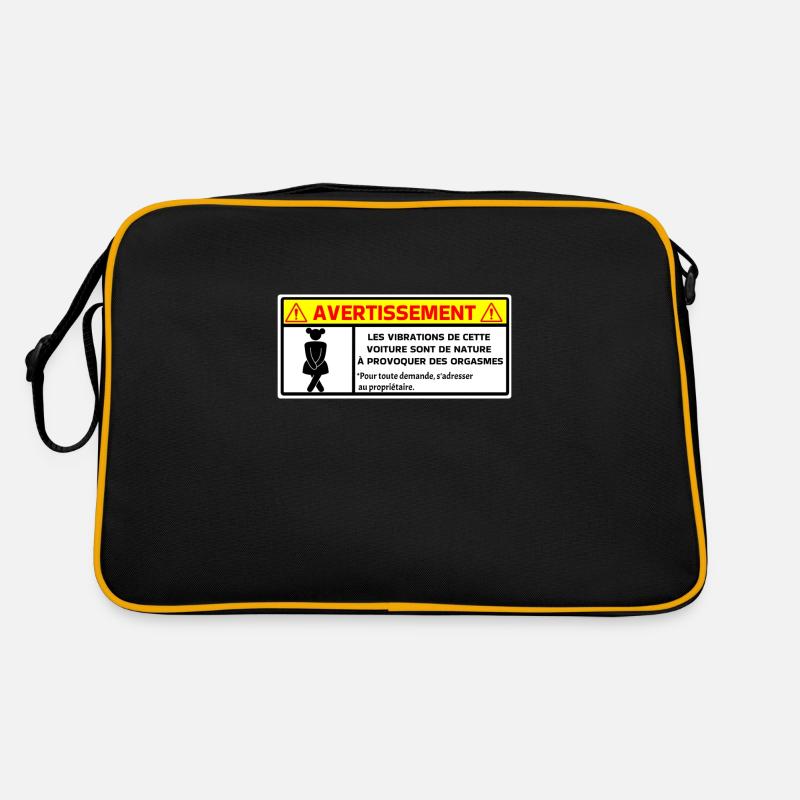 Warnung Retro Tasche