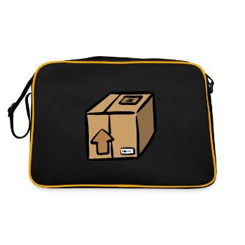 Parcel Post Dispatch Logistics Parcel delivery man - Retro Bag - black/gold - Back