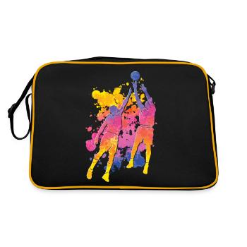 Basketteur Coloré Paint Slam Dunk Sports - Sac Retro - noir/or - Dos