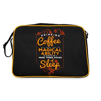 Drinking Coffee Will Grant You The Magical Ability - Retro Bag - black/gold - Back