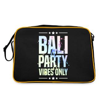 Bali Party Vibes - Retro Tasche - Schwarz/Gold - Hinten