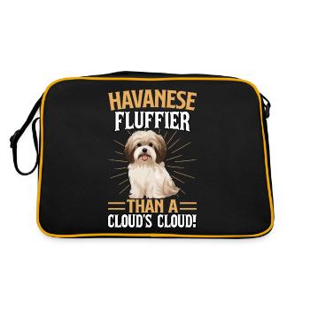 Bichon Havanais Plus moelleux qu’un nuage - Sac Retro - noir/or - Dos