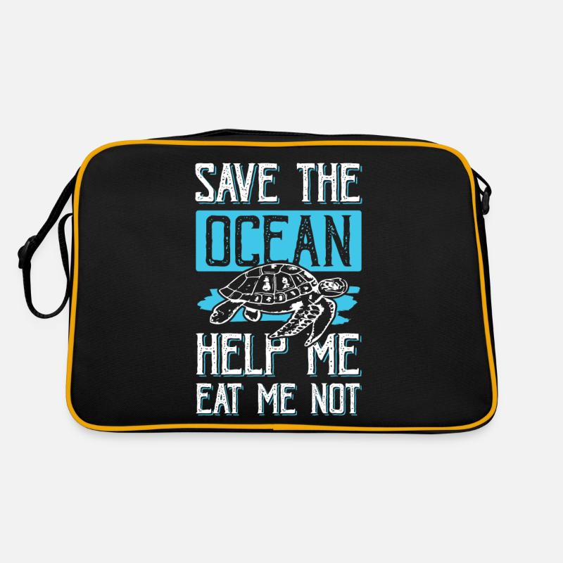 Save the Ocean Turtle Retro Bag