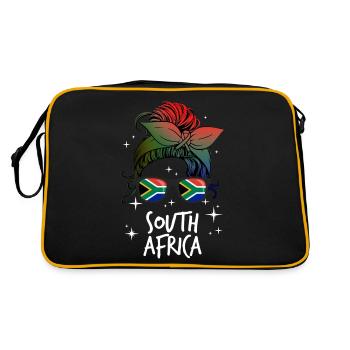 Afrique du Sud - Sac Retro - noir/or - Dos