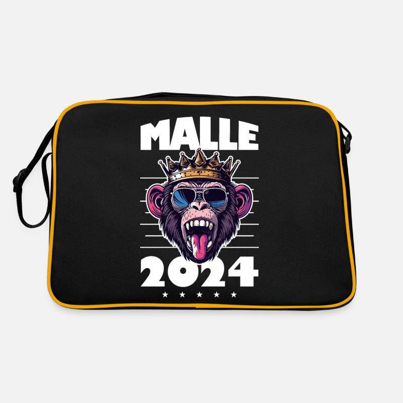 Malle 2024 Mallorca Affe Party Retro Tasche