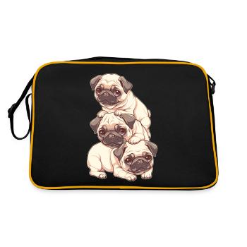 Pug Stack - Retro Bag - black/gold - Back