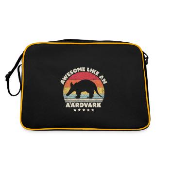 Impression d'Aardvark. Rétro, génial comme un Aardvark - Sac Retro - noir/or - Dos