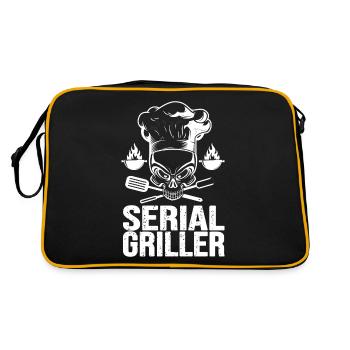 BBQ serial griller cadeau humour homme barbecue - Sac Retro - noir/or - Dos