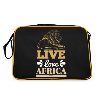Lion en Afrique - Sac Retro - noir/or - Dos