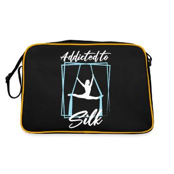 Soies aériennes pour le yoga aérien et la gymnastique aérienne - Sac Retro - noir/or - Dos