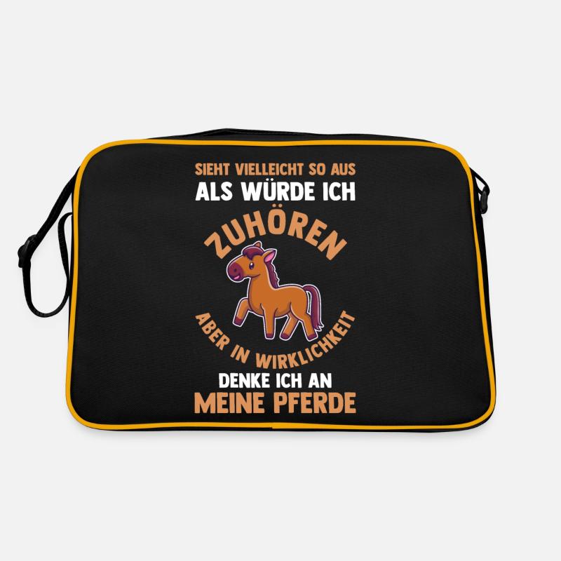 Pferd Reiten Bauernhof Bauer Pferdebesitzer Pferde Retro Tasche