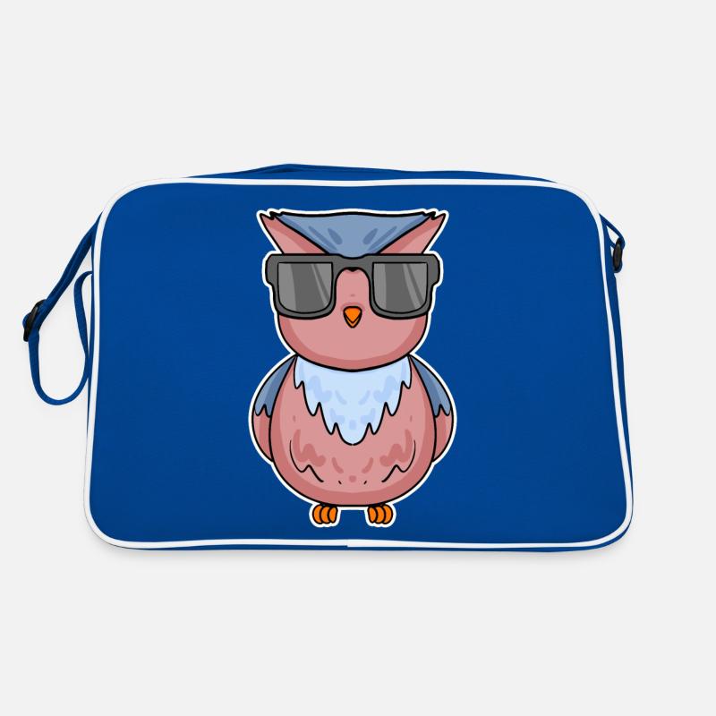 Eule mit Brille Retro Tasche