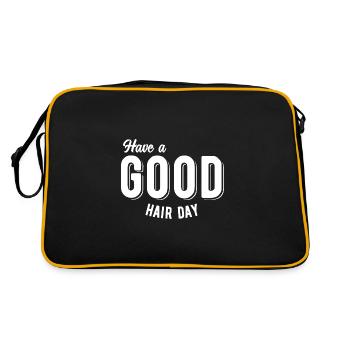 Have a good hair day - Retro Tasche - Schwarz/Gold - Hinten