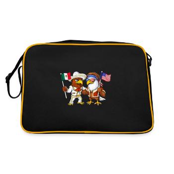 Mexican American Eagles - Retro Bag - black/gold - Back