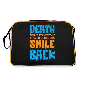 Death smiles at everyone, industrial climbers - Retro Bag - black/gold - Back