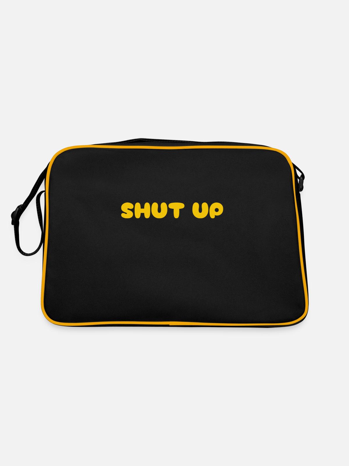 Shut Up - Retro Bag - black/gold - Back