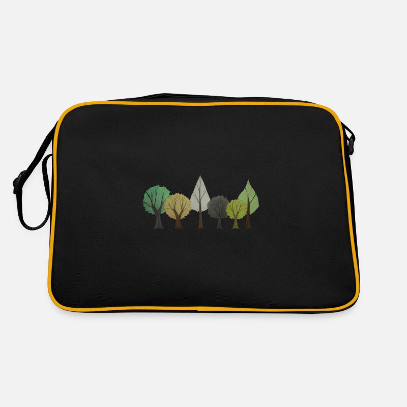 Trees Deciduous Forest Drawing Retro Bag