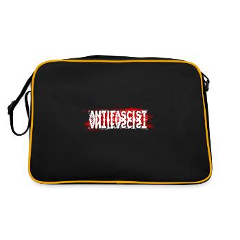 Anti-fascist against paternalism - Retro Bag - black/gold - Back