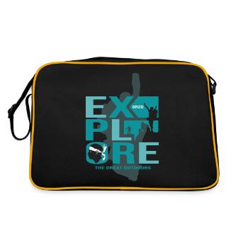 Hiking GR20 Corsica GR 20 gr20 hiker - Retro Bag - black/gold - Back