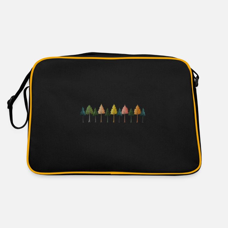 Dessin De Forêt D’arbres Sac Retro