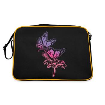 Monarch Butterfly Sketch Graphic Butterfly Lovers - Sac Retro - noir/or - Dos