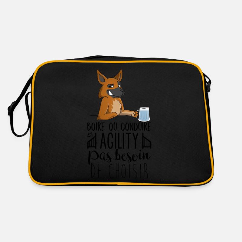 Trinken oder Fahren - Schäferhund Retro Tasche