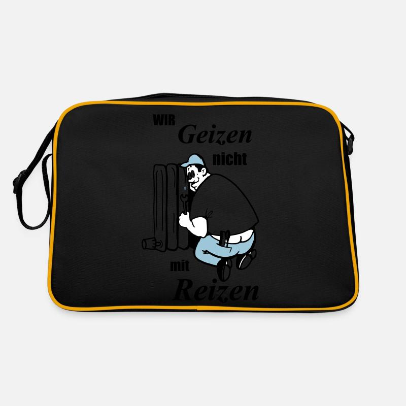 Wir geizen nicht mit Reizen - Retro Tasche - Schwarz/Gold
