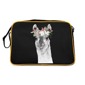Llama - Retro Bag - black/gold - Back