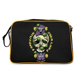 Covid Pandemic Skateboarding - Retro Bag - black/gold - Back