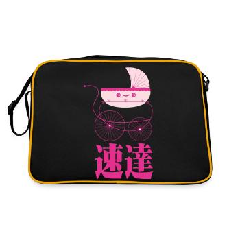 Special delivery with Japanese text. - Retro Bag - black/gold - Back