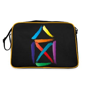 buntes haus - Retro Tasche - Schwarz/Gold - Hinten