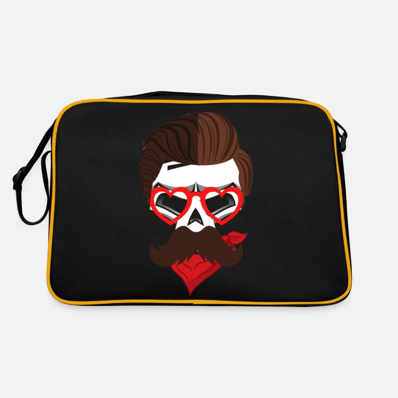 Barbe à tête de crâne4 Sac Retro