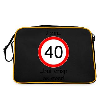 40 ans mais écriture noire nette - Sac Retro - noir/or - Dos