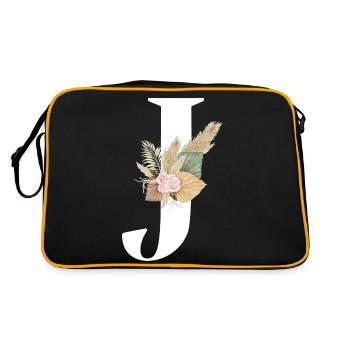 lettre J fleuris - Sac Retro - noir/or - Dos
