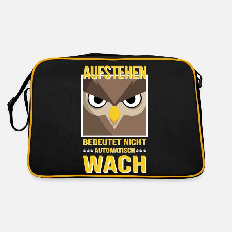 Morgenmuffel Eule Morgen Aufstehen Geschenk Idee Retro Tasche