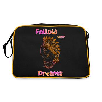 Suivez vos rêves - Sac Retro - noir/or - Dos