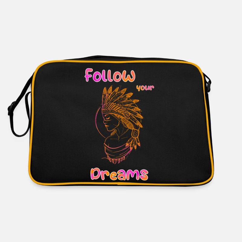 Folge deinen Träumen Retro Tasche